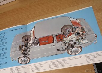 ORIG. PĚKNÝ PROSPEKT FIAT 850, FRANCOUZKY, 12 STRAN, VEL. A4 - 6