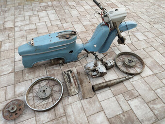 jawa 50 pionyr - holubi modř - original lak - 6
