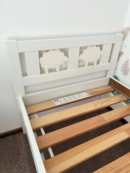 2x dětská postel IKEA Kritter se zábranou+rošt+matrace+chrán - 6
