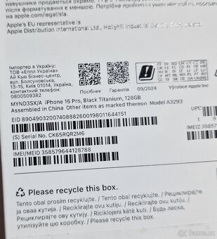 Mobilní telefon Apple iPhone 16 Pro 128 GB - 6