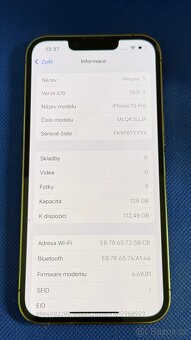 iPhone 13 Pro 128GB Gold, pěkný stav - 6