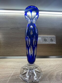 Krásná váza Bohemia crystal 30 Cm top stav - 6