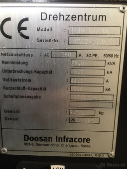 Doosan CNC Puma GT 2100, hodiny 12300 - 6