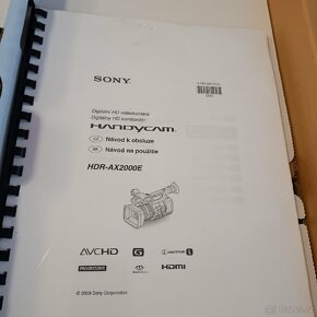 Sony kamera HDR AX 2000E TOP - 6