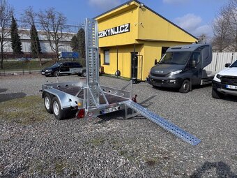 Přívěsný vozík 300x150cm, minibagr, 2700kg, nájezdy - 6
