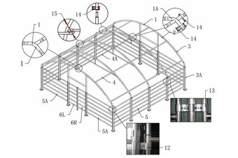 Přístřešek zimoviště pro skot 8 x 8 4 m - 6