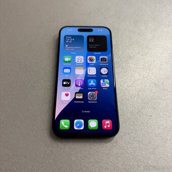 iPhone 15 Pro 256GB blue titan, pěkný stav, rok záruka - 6