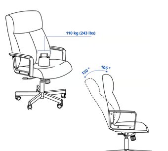 Otočná židle IKEA: MILLBERGET - 6