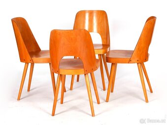 O. Heardtl, 4x bukové jídelní židle TON, pěkný stav. - 6