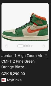 Jordan 1 zoom CMFT 2 - zelené | Velikost 42 | - 6