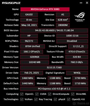 Prodám funkční RTX 3080, 10GB VRAM ve výborném stavu - 6