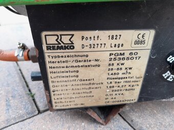 Plynové topidlo - REMKO PGM 60 25-55KW - 6