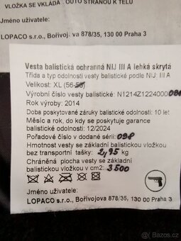 balistická neprůstřelná vesta policie balistické taktická - 6