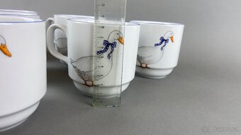 Hrnky husy 6ks s modrou linkou, Moritz Zdekauer - 6