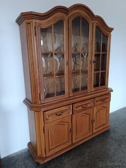 Rustikální kredenc, příborník s vitrínou, nábytek z masívu - 6