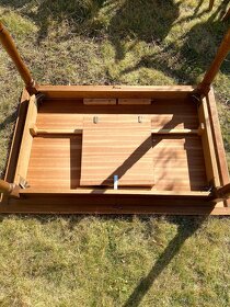 Jídelní rustikální stůl rozkládací + 4 židle - 6