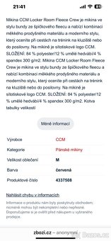 CCM mikina vel. M - 6