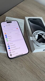 iPhone 15 pro 128gb black titan zánovní/nový - 6