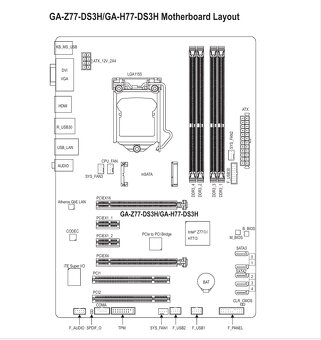 GA Z77 DS3H LGA 1155 PCIE x16 Sata 6GB/s a mSATA - 6