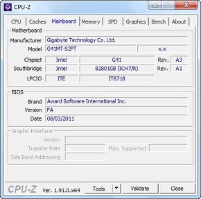 GA-EG41MFT-S2PT, LGA 775, Q6600, 4GB DDR3 RAM - 6
