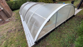 Zastřešení / kryt bazénu 6,40 x 3,03 x 1,10 m - 6