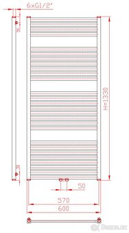 Kombinovaný radiátor Thermal Trend KH 133x60 cm - 6