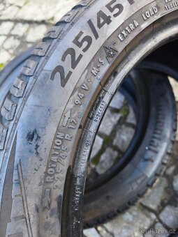 2 celoroční letní pneumatiky Continental 225/45/17 - 6