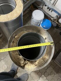 Nerezová 1mm izolovaná roura kouřovod 160mm 1m+1m s dvířky - 6