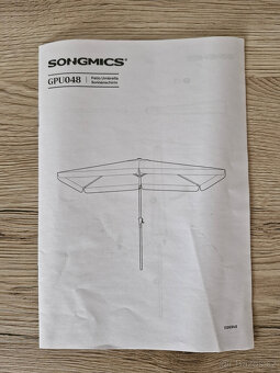 Slunečník Songmics 200x150 cm nový + balkónový držák - 6