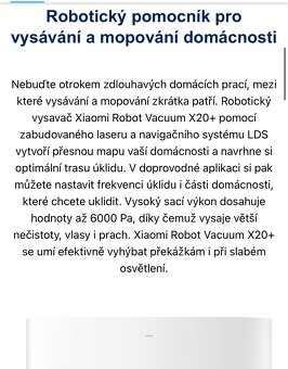 Robotický vysavač - Xiaomi robot vacuum X20+ - 6