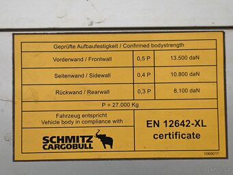 Schmitz CARGOBULL SCB S3T, STANDARD, MULDA, ZVEDACÍ NÁPRAVA, - 6