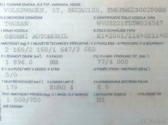 VW Touran na ND nebo výměnu motoru - 6