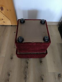 Retro taburet s úložným prostorem - 6