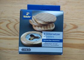 4x či 8x či 12x sklenice + dřevěný podtácek, super luxusní - 6