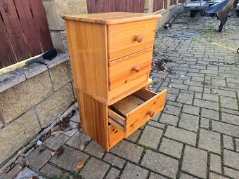 Noční Stolek drevo Masiv borovice 38x39 výška 42cm - 6