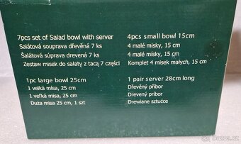 Sada dřevěných salátových misek 7ks - 6