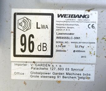 Benzínová sekačka Weibang s pojezdem - 6