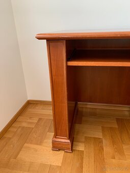 Luxusní psací stůl z masivu – italský design, cherry wood - 6