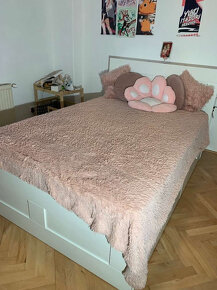 Ikea Brimnes postel bílá  rošty matrace čelo - 6