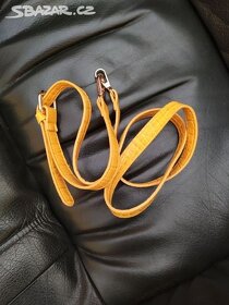 Nádherná nová okrová kabelka imitace hada, zajímavá ucha - 6