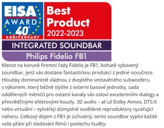 Philips FB1 Soundbar 7.1.2. s integrovaným subwooferem - 6