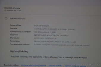 HP EliteDesk 800 G2 SFF i5/16 GB/SSD128+500GB/záruka - 6