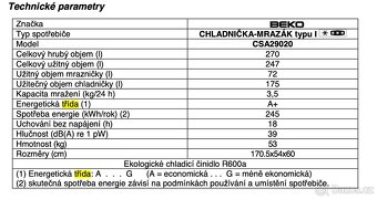 Kombinovaná lednice BEKO K5270-HC - 6