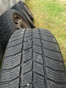 Plechové disky 5x100 r15 + zimní pneu - 6
