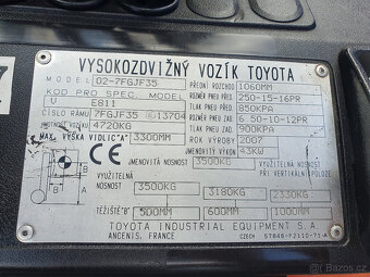 VZV TOYOTA 3,5 t - 6