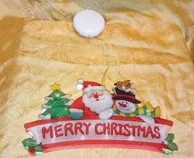 nová vánoční svítící dekorace - Merry Christmas - sněhulák a - 6