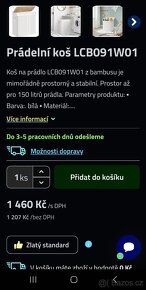 Nový bambusový koš na prádlo pro třídění 150 litrů - 6