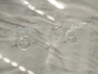 2 ks svícen anděl ze skla - 6