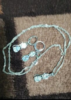 Nová stříbrná sada souprava šperků sada s kočkou kočičí 925 - 6