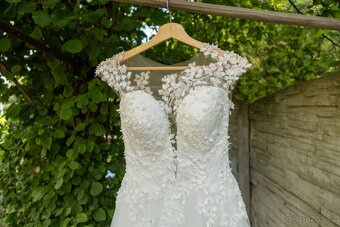 Luxusní svatební šaty (původní cen 34tis) vel. 34 - TOP stav - 6